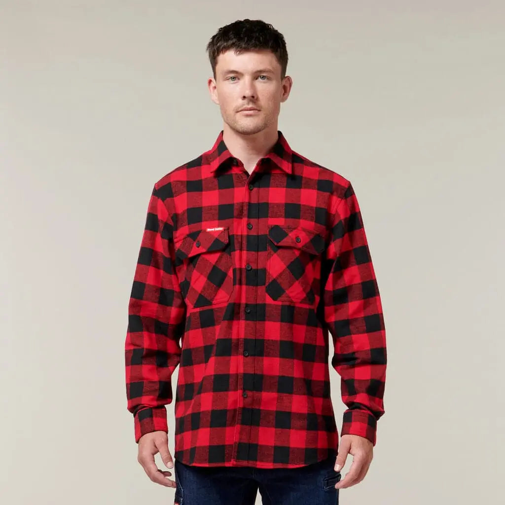 Hard Yakka Long Sleeve Check Flannel Shirt  Y07295 Metro Workwear.